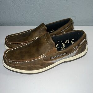 Island Surf Size 10 Brown Leather Marlin‎ Loafers Sand Boat Casual Shoe 11812LTB